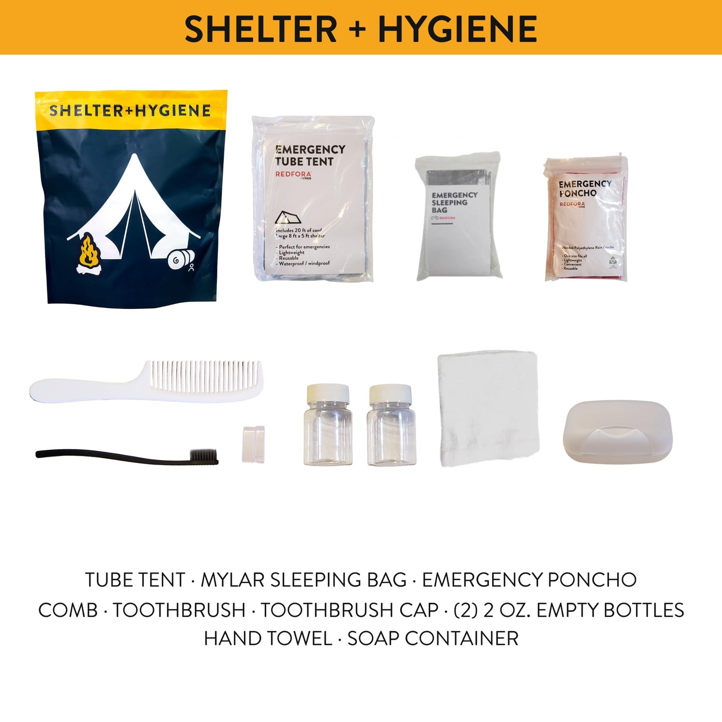Complete Earthquake Bag - Emergency Kit for Earthquakes, Hurricanes, Wildfires and Other Disasters - Built for 2 Person for a 3 Day Period