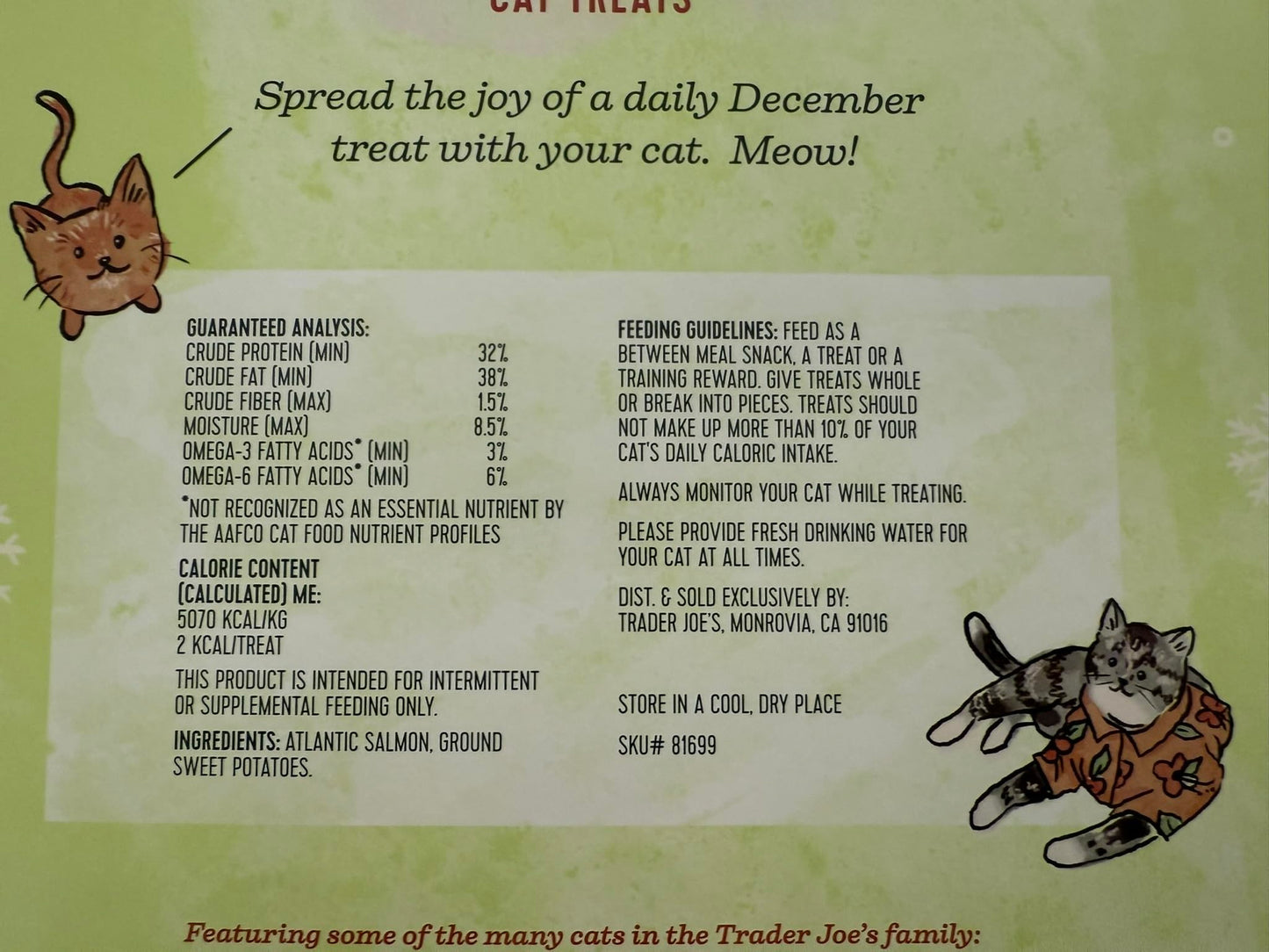 Trader Joe's Advent Calendar for Cats - Salmon and Dried, No Color, Size No Size - Medaid International