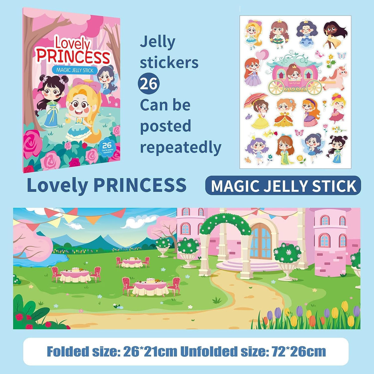 KASTWAVE 3-Pack Reusable 3D Sticker Books | Toddler Activity Scenes for Ages 2-4, Educational Learning Toys & Gifts for Boys & Girls