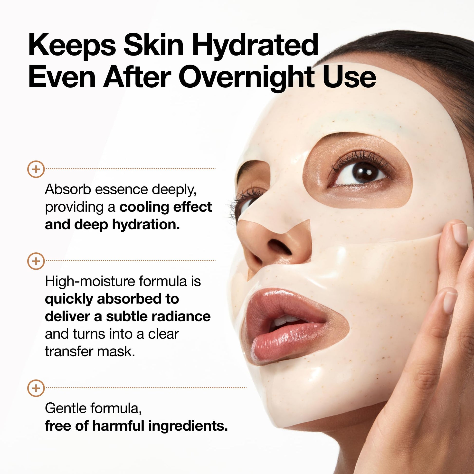 ANUA Rice 70 Glow Collagen Mask, Overnight Face Mask for Glass Skin, Ceramide, Collagen Facial Mask, Skin Moisture Barrier, Tightening Care, Natural Color, Korean Skin Care (38g, 4ea) - Medaid International