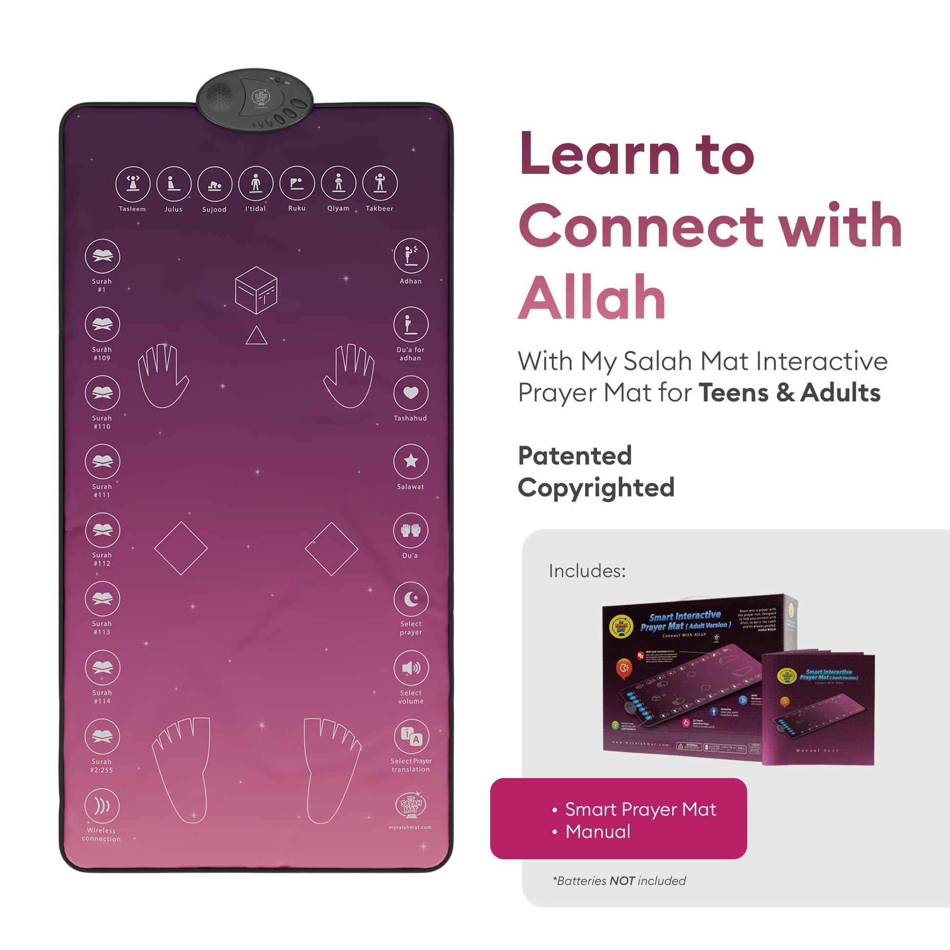 My Salah Mat (Original, Rahma Smart Interactive Adult Prayer Mat - Medaid International