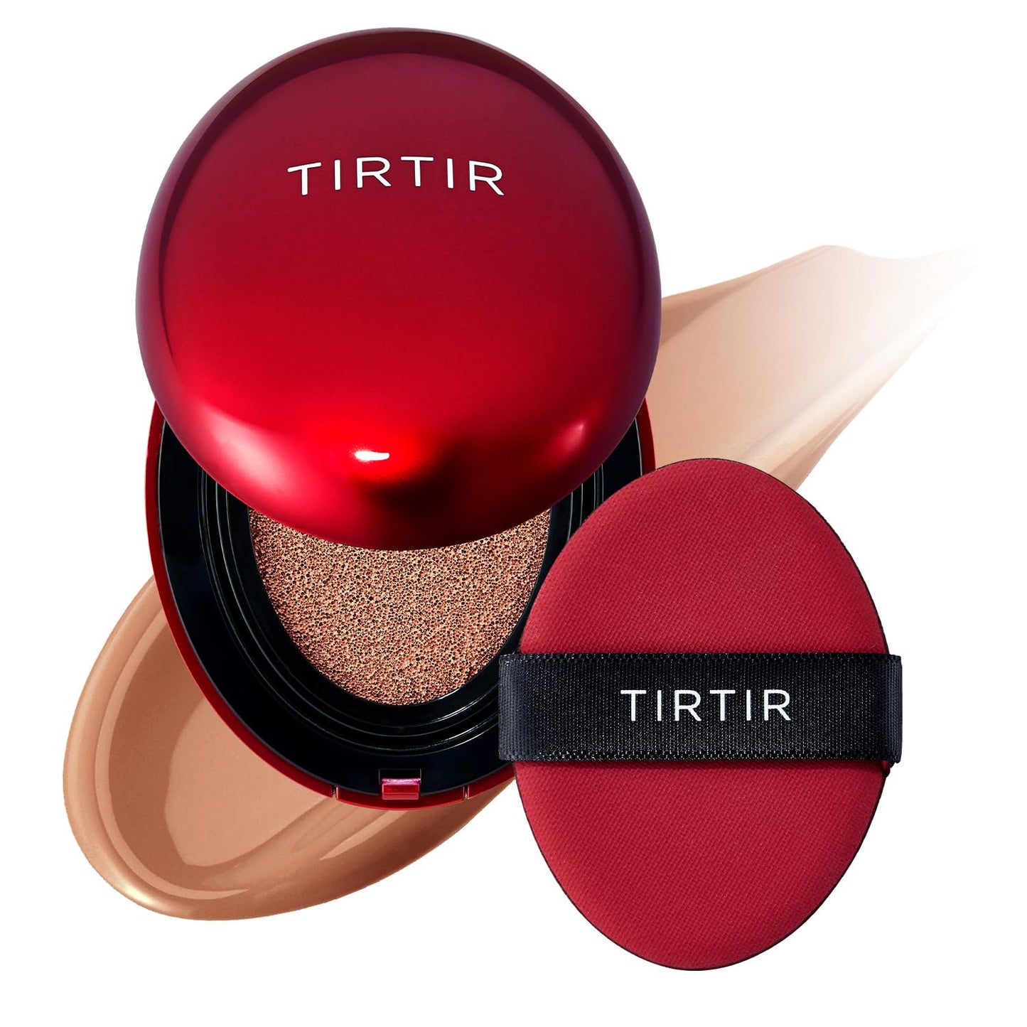 TIRTIR Mask Fit Red Cushion Foundation | Full coverage, Weightless, Skin fit, Satin Glow Finish, Korean Makeup BB Foundation, beauty, Tattoo cover up, Buildable (#34C Amber, 0.63 Fl Oz) - Medaid International