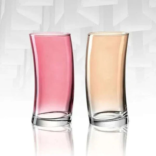 Leonardo Swing Colored Glass Set – 2-Piece Curved Drinking Glasses