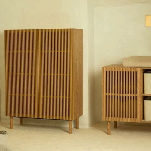 Quax - Hai No Ki Wardrobe - Natural Ash - 8 Compartments