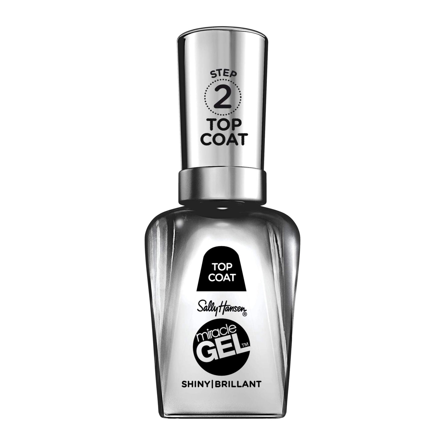 Sally Hansen Miracle Gel™, Shiny Top Coat, Long Lasting, Gel-Like Formula, No UV Lamp Needed, Clear Nail Polish - Medaid International