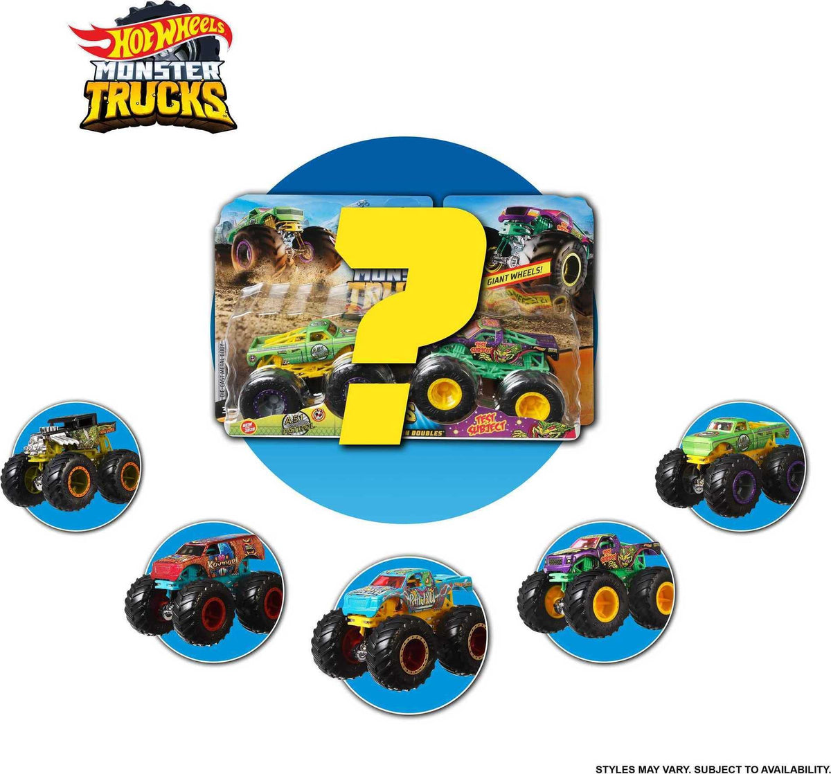 Hot Wheels Monster Trucks 1:64 Scale Demolition Doubles Assortment