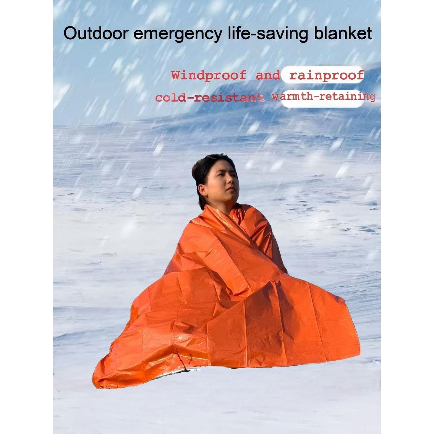 Emergency Survival Tent Kit - 2-Person Mylar Thermal Shelter, Waterproof Windproof Reusable Tube Tent with Whistle Paracord & Tent Clip, Compact Lightweight for Camping, Hiking, Emergency Prep