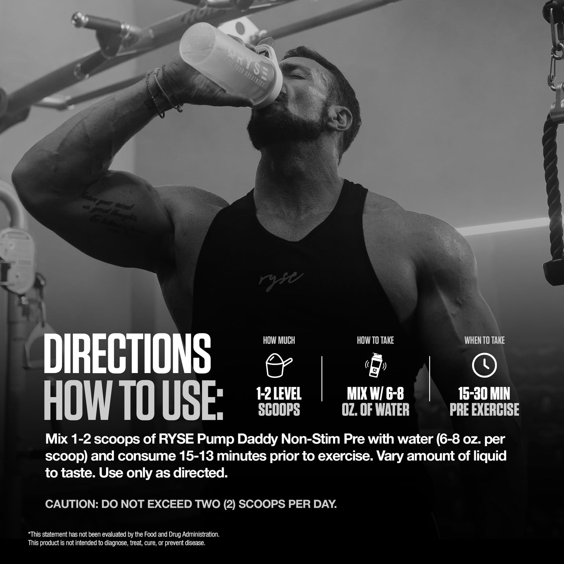 RYSE Pump Daddy V2 Pre Workout Powder - Noel Deyzel Signature - Candy Watermelon - Non-Stim Supplement with Citrulline, Creatine and Beta Alanine for Pumps, Endurance and Strength - 40 Servings - Medaid International