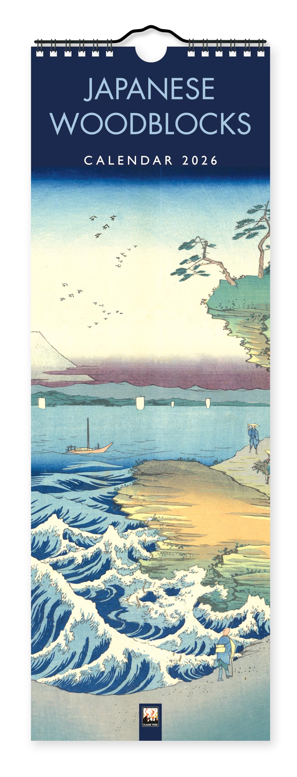 Japanese Woodblocks Slim Calendar 2026 (Art Calendar) - Medaid International