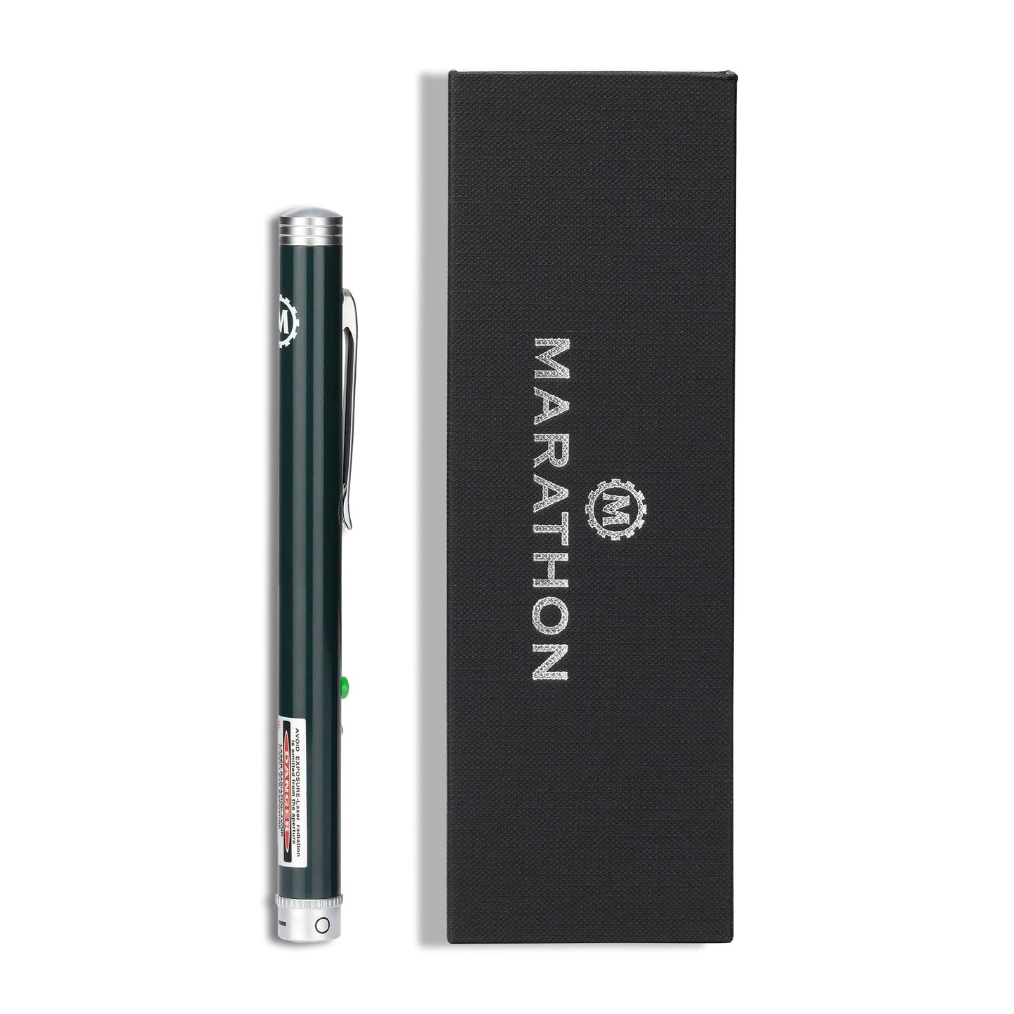 Marathon Multi Symbol Laser Pointer, Green - 20X Brighter Than Red Laser - 1 Mile Night-time Range & Visible in Broad Daylight - TAA Compliant - 4 Custom Pointers - Two AAA Batteries Included - Medaid International