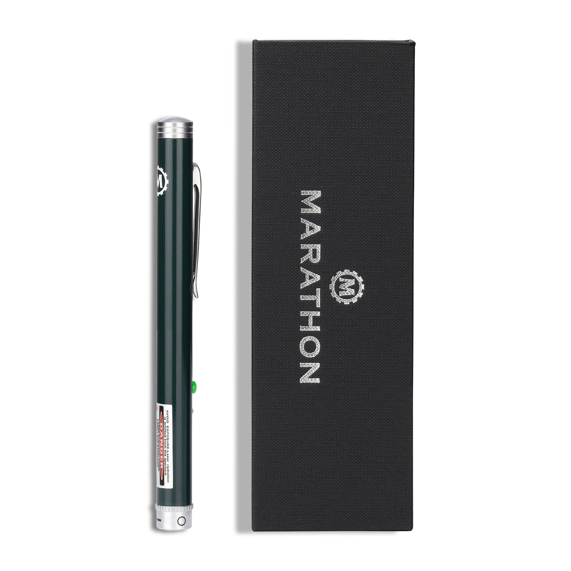 Marathon Multi Symbol Laser Pointer, Green - 20X Brighter Than Red Laser - 1 Mile Night-time Range & Visible in Broad Daylight - TAA Compliant - 4 Custom Pointers - Two AAA Batteries Included - Medaid International