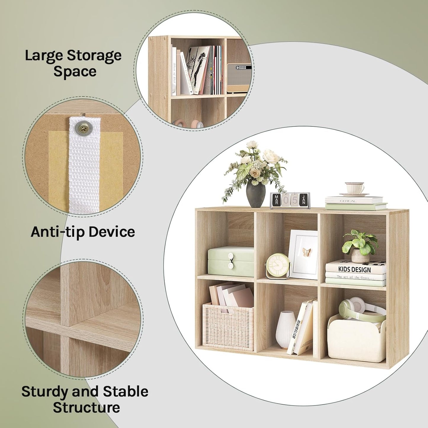 WOLTU Freestanding Bookcase (SK002hei3)
