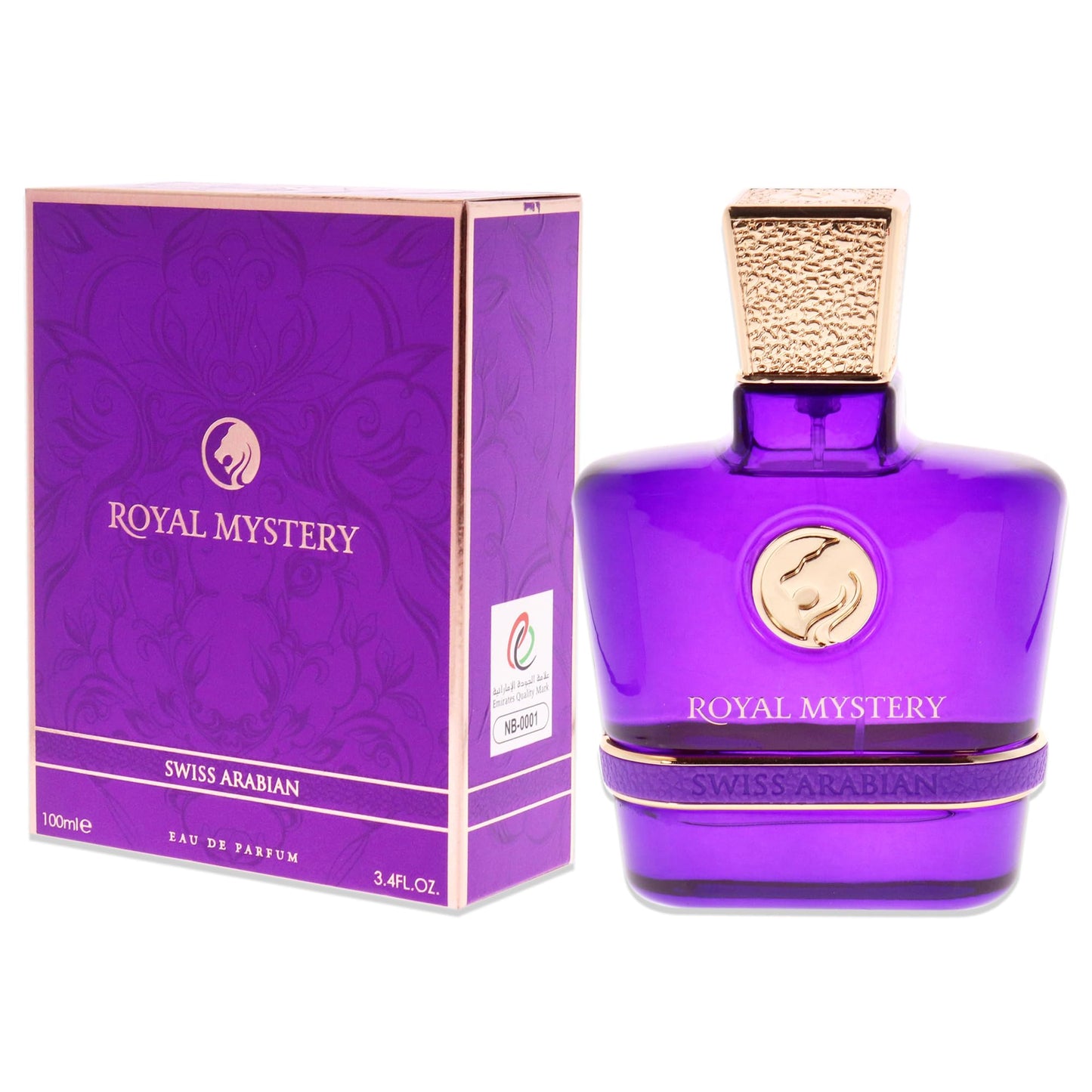 Swiss Arabian Royal Mystery - Luxury Products From Dubai - Long Lasting, Addictive Personal EDP Spray Fragrance - Seductive Signature Aroma - 3.4 Oz - Medaid International