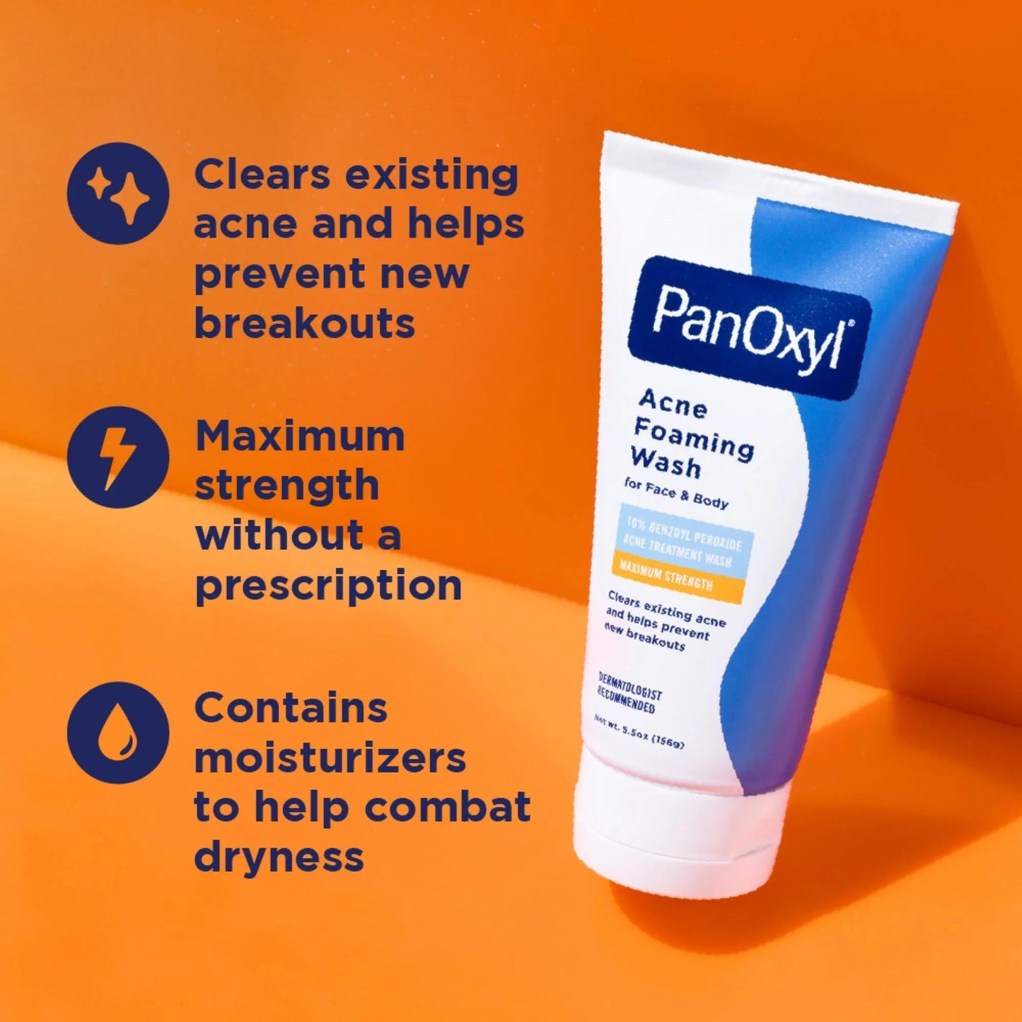 PanOxyl 10% Acne Foaming Wash 5.5 Ounce (Pack of 1) - Medaid International