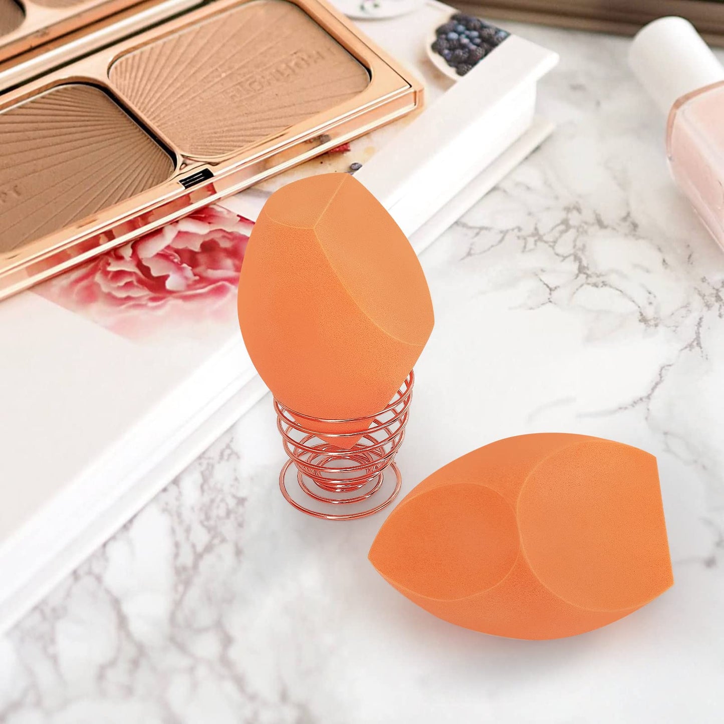 XL EXTRA LARGE Make Up Beauty Sponges Blender-Product contains: 1x Extra Large(10 cm) and 1 Sponge Holder-for Dry & Wet Use for Face Body , Blush Cream, Liquid Foundation Powder Application - Medaid International