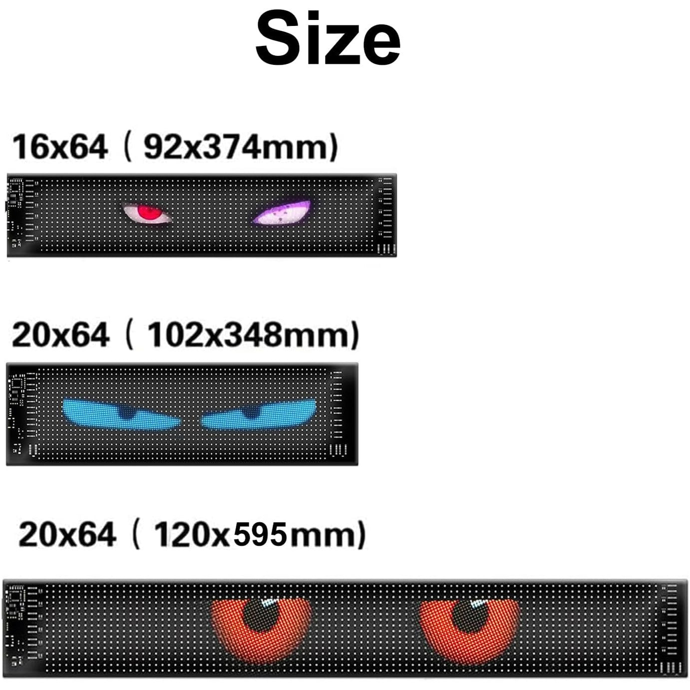 Blazexel Eyes Light for Cars Dynamic LED Smart 374 x 92 mm