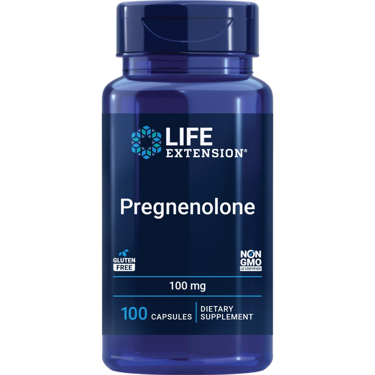Life Extension Pregnenolone - Hormone Balance Supplement for Healthy Hormone Levels, 100 mg - Hormone Balance, Memory, Focus, Cognitive Health - Gluten-Free, Non-GMO, 100 Capsules - Medaid International