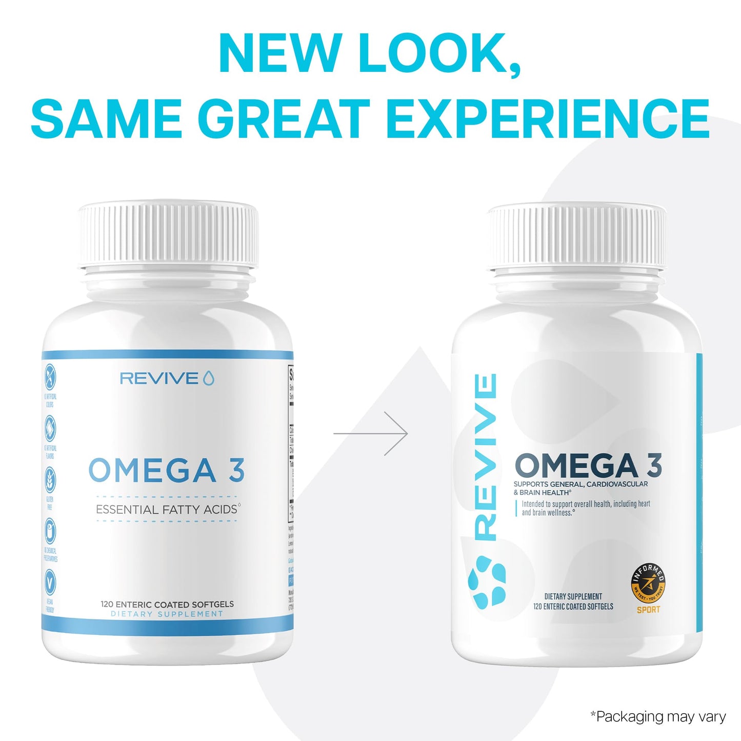 Revive MD Omega 3 Fish Oil Supplements for Men & Women – Softgels with EPA & DHA Fatty Acids for Healthy Skin & Joints, Heart & Brain Support – Vegan-Friendly, Gluten-Free (120 Softgels, 60 Servings) - Medaid International