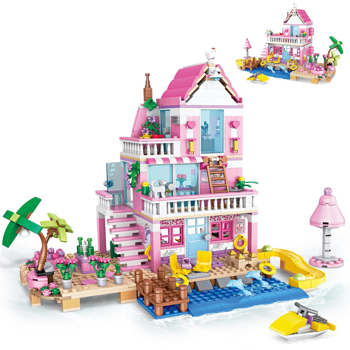 KASTWAVE Building Set, Dream Wedding Building Block, Girl Roleplay Set Toy for Kids, Adult STEM Blocks with Minifigure for Kids Age 7 8 9 10 11 and Adult Wedding Souvenir, 353 PCS