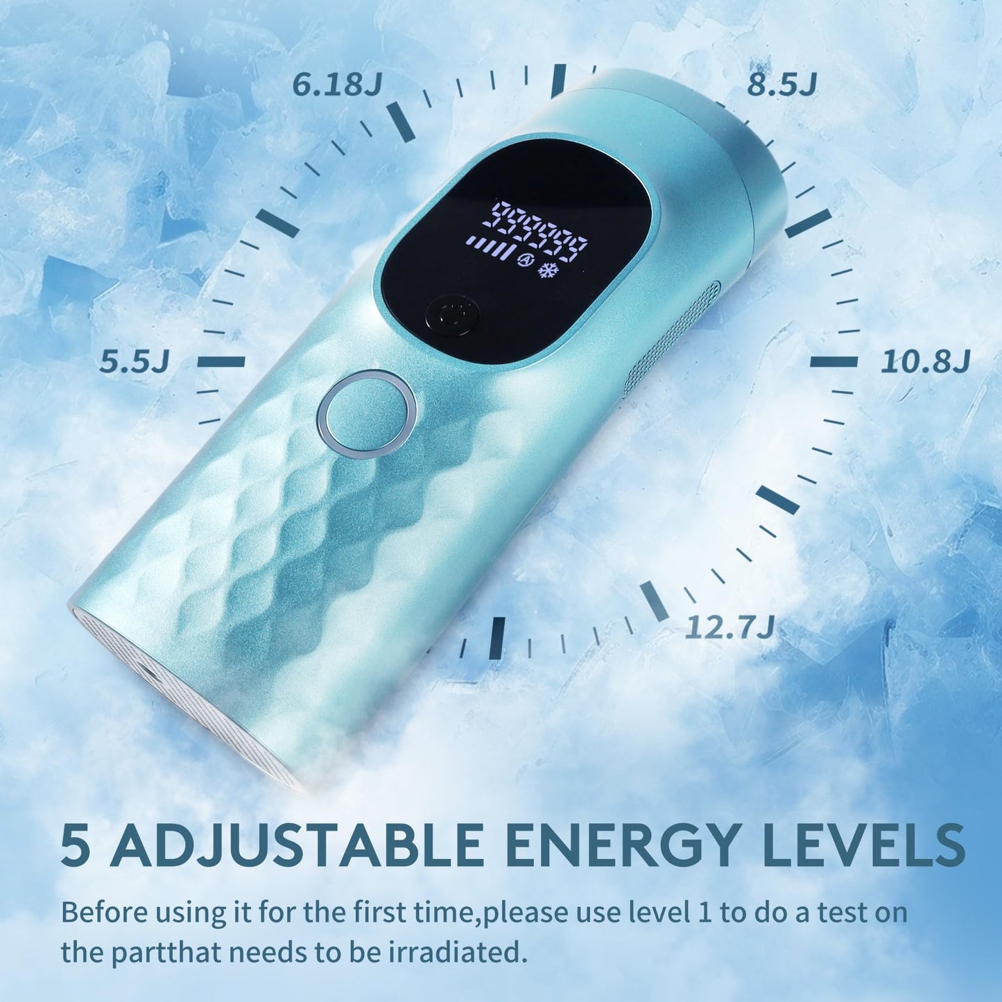 Laser Hair Removal for Women and Men - Permanent Painless Ice Cooling IPL Device Remover Machine with Shaver, Goggles, 999,999 Flashes for Body and Face, Corded - Medaid International