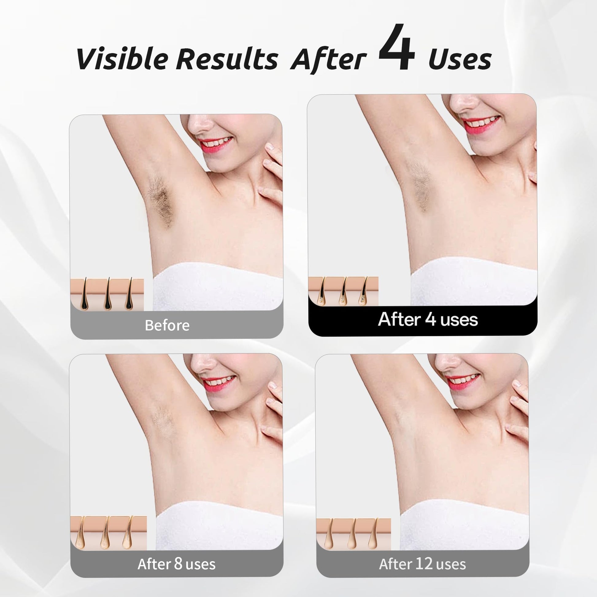Laser Hair Removal Device for Women and Men, IPL Painless Sapphire Laser Hair with 40°F Ice-Cooling System, Safe for Body Treatment, Long-Lasting Hair Removal from Home, Face, Legs, Back Bikini Line - Medaid International