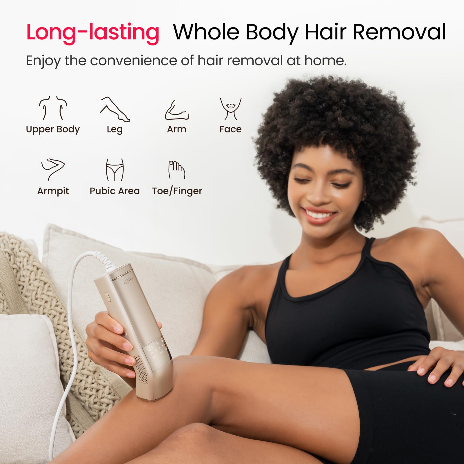(2025 New) IPL Laser Hair Removal for Women and Men, 2 Lights & 4-Pulse Modes, 2℃ Sapphire Ice Cooling for Sensitive Skin, Targets Ingrown Hair, Permanent Hair Reduction for Bikini, Face & Body - Medaid International