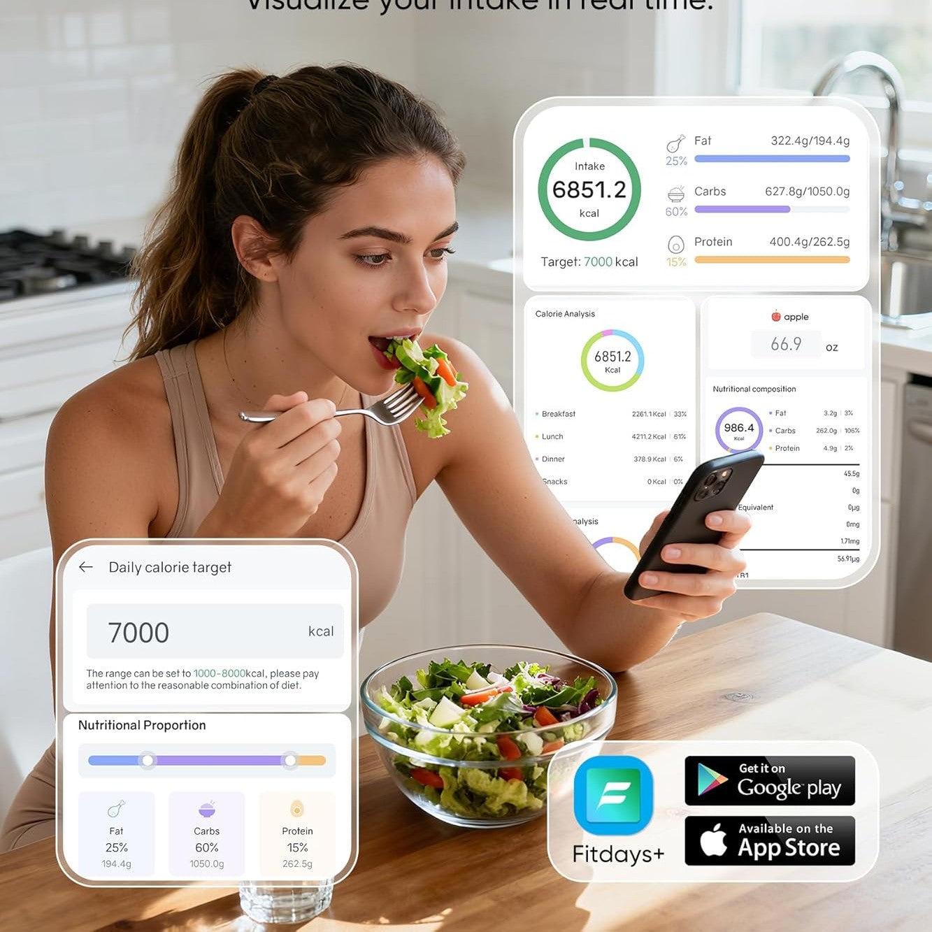 Digital Nutrition Food Scale + APP