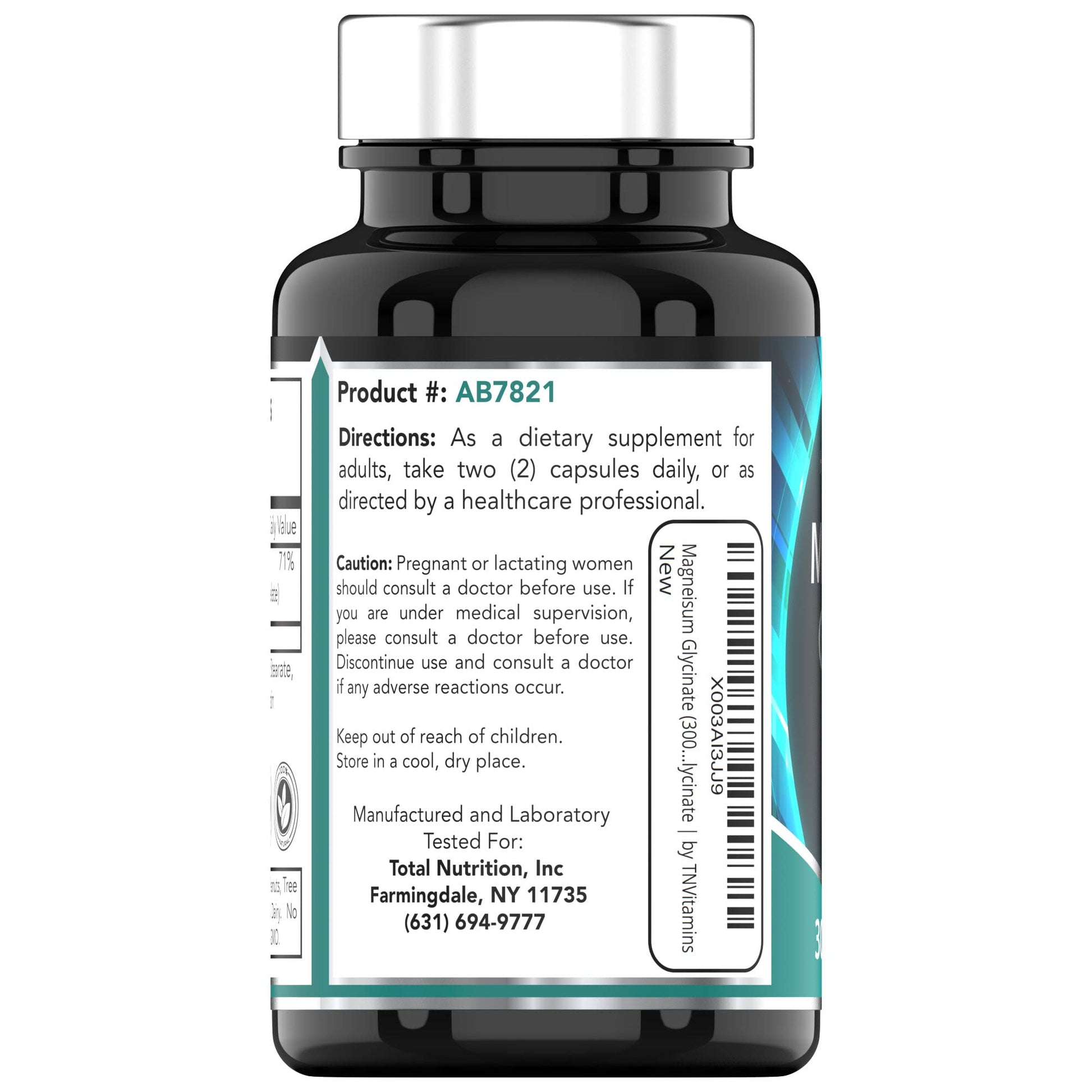 tnvitamins Magnesium Glycinate Capsules (300 MG Per Serving - 90 Count) | Pure Chelated Magnesium Bisglycinate Powder Supplement | Glicinato de Magnesio | for Sleep, Calm, Nerve, & Stress Support* - Medaid International
