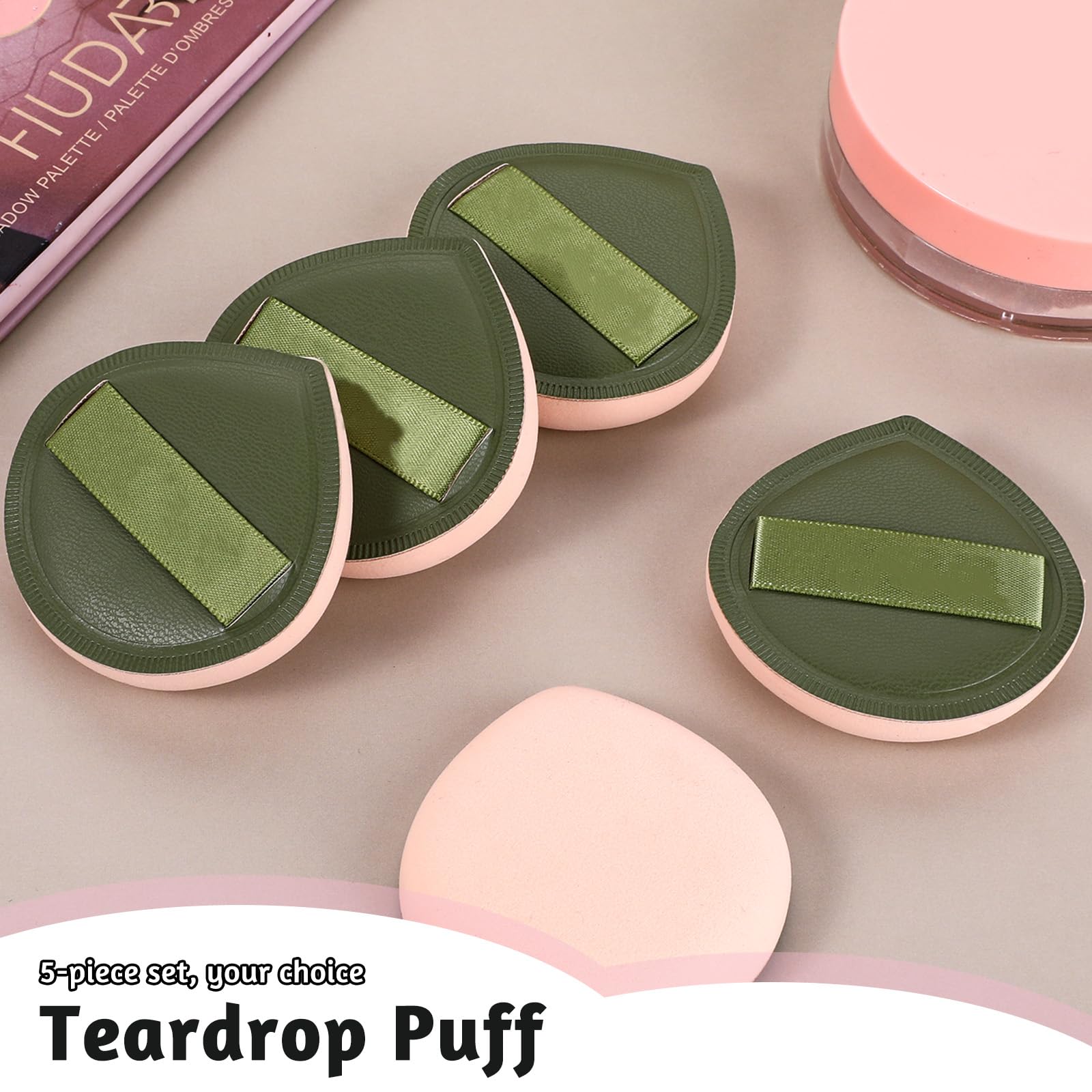 ZEYIYER 5 PCS Foundation Sponge, Powder Puff, Korean Makeup Sponge, Cushion Puff for Foundation and Powder, Fluffy Teardrop Latex Foundation Applicator for Liquid Cream Powder - Medaid International