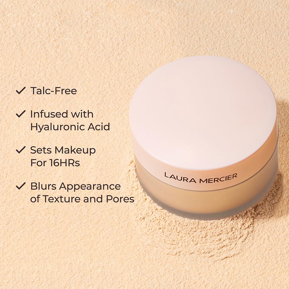 Laura Mercier Translucent Loose Talc-Free Setting Powder Ultra-Blur, Fair to Medium Skin Tones, Translucent Mini Size - Medaid International