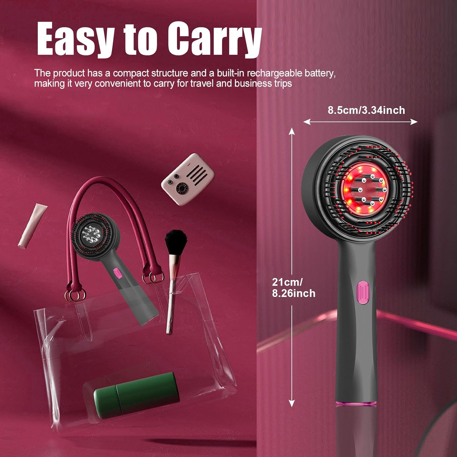 Laser Therapy Hair Growth Comb ‚Äì Electric Scalp Massager & Hair Oil Applicator Waterproof - Medaid International