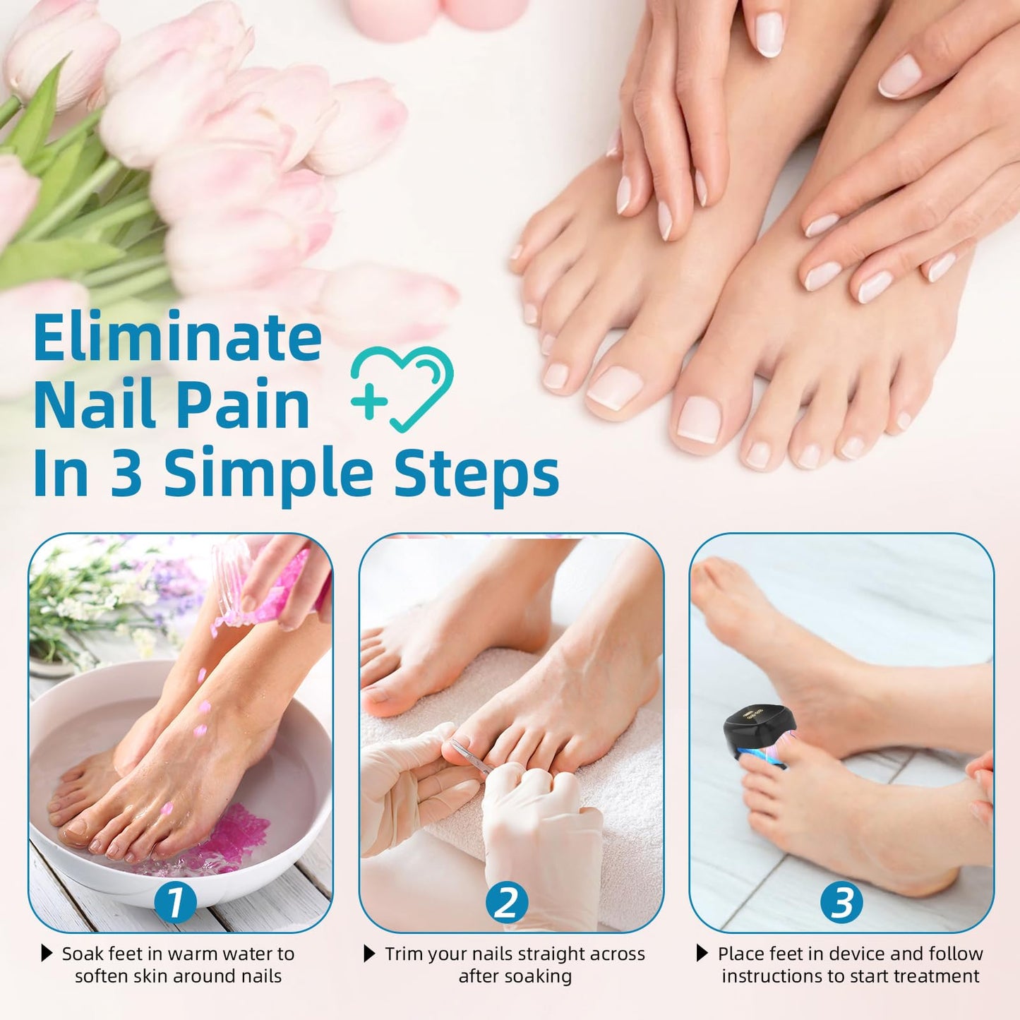 Nail Fungus Laser Treatment LED Light Device-Solution for Fungal Infections,Nail Fungus Laser Treatment Device for Damaged - Medaid International