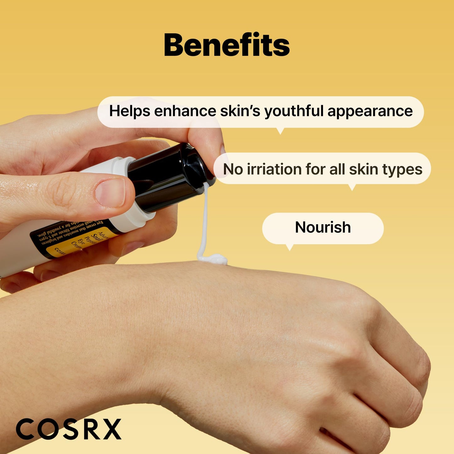 COSRX Snail Mucin Peptide Under Eye Cream, 0.84 fl oz, 73.7% Snail Mucin and Niacinamide, Eye Care, Eye Cream Anti Aging, Dark Circles, Korean Skin Care, Stocking Stuffers for Women - Medaid International