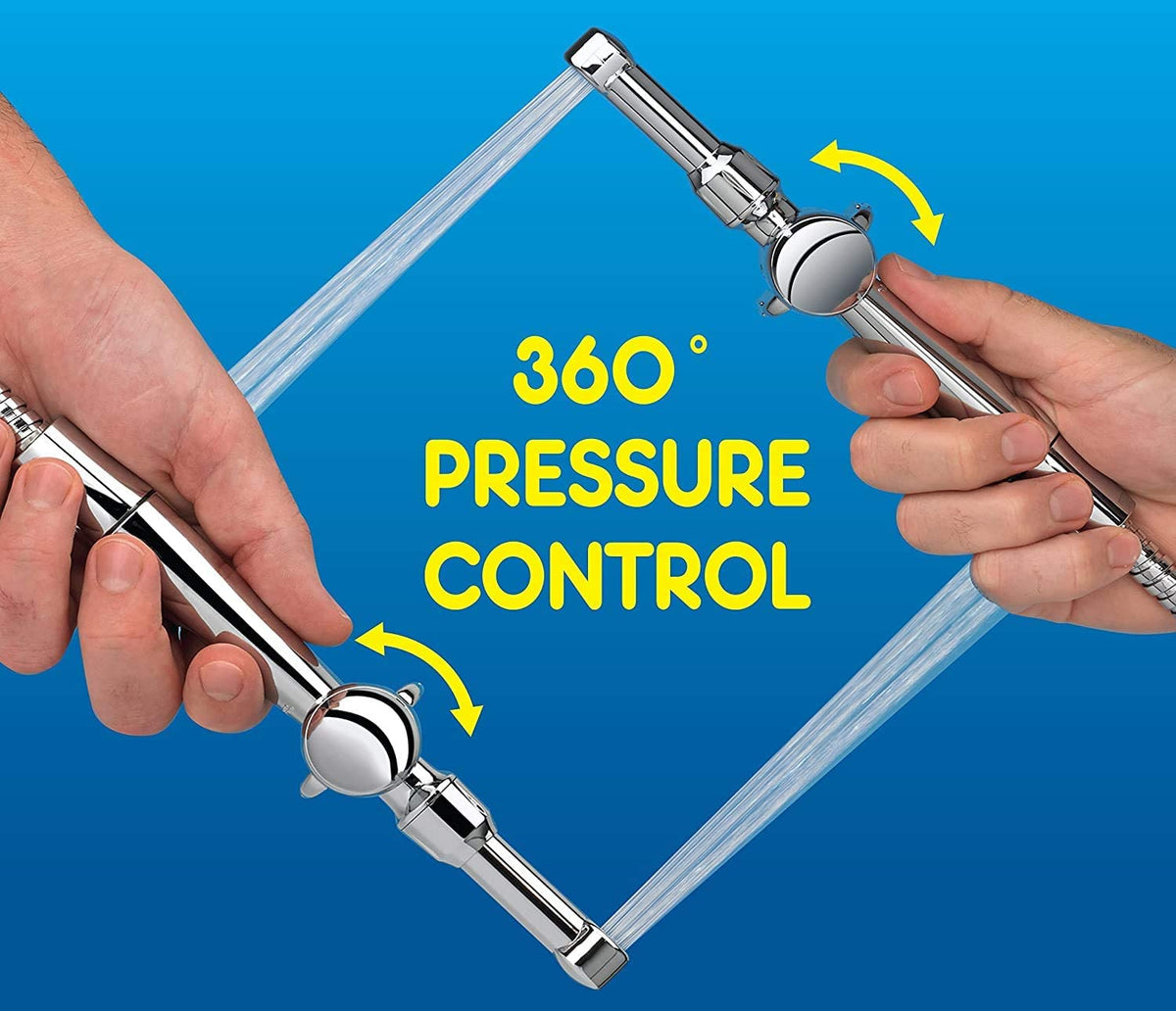 RinseWorks- All Brass Aquaus 360 Handheld Bidet Sprayer for Toilet - NSF Plumbing Code Certified Legal Installation Ergonomic Dual Thumb Pressure Controls- 3”-11” Spray Reach 5 Year Warranty