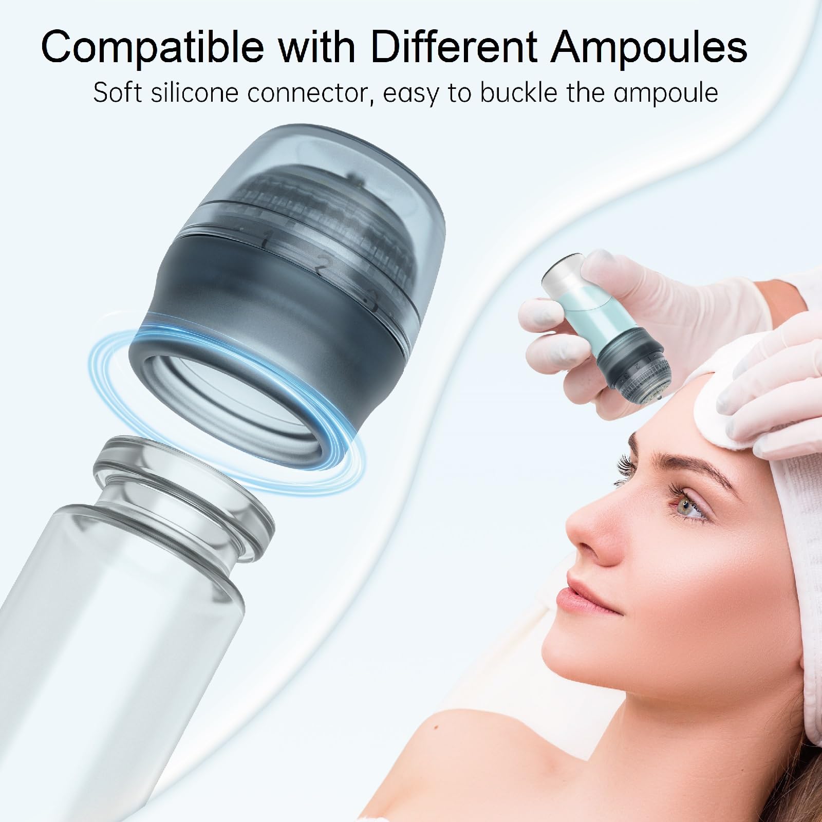 Micro Infusion Needles System for Face Skin Care, 0.25mm Microneedling Derma Roller Stamp Serum Applicator for Women & Men - Medaid International