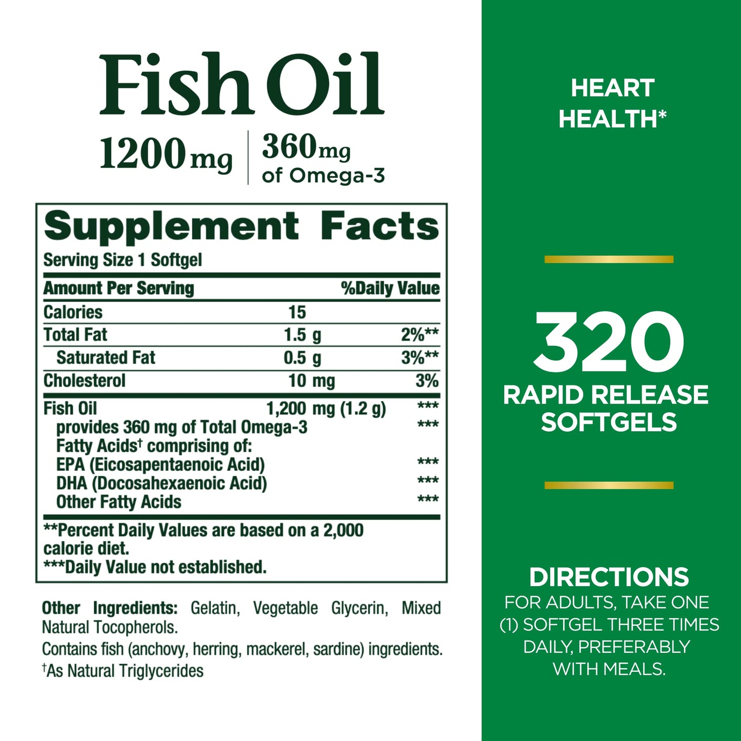 Nature's Bounty Fish Oil, 320 Count - Medaid International
