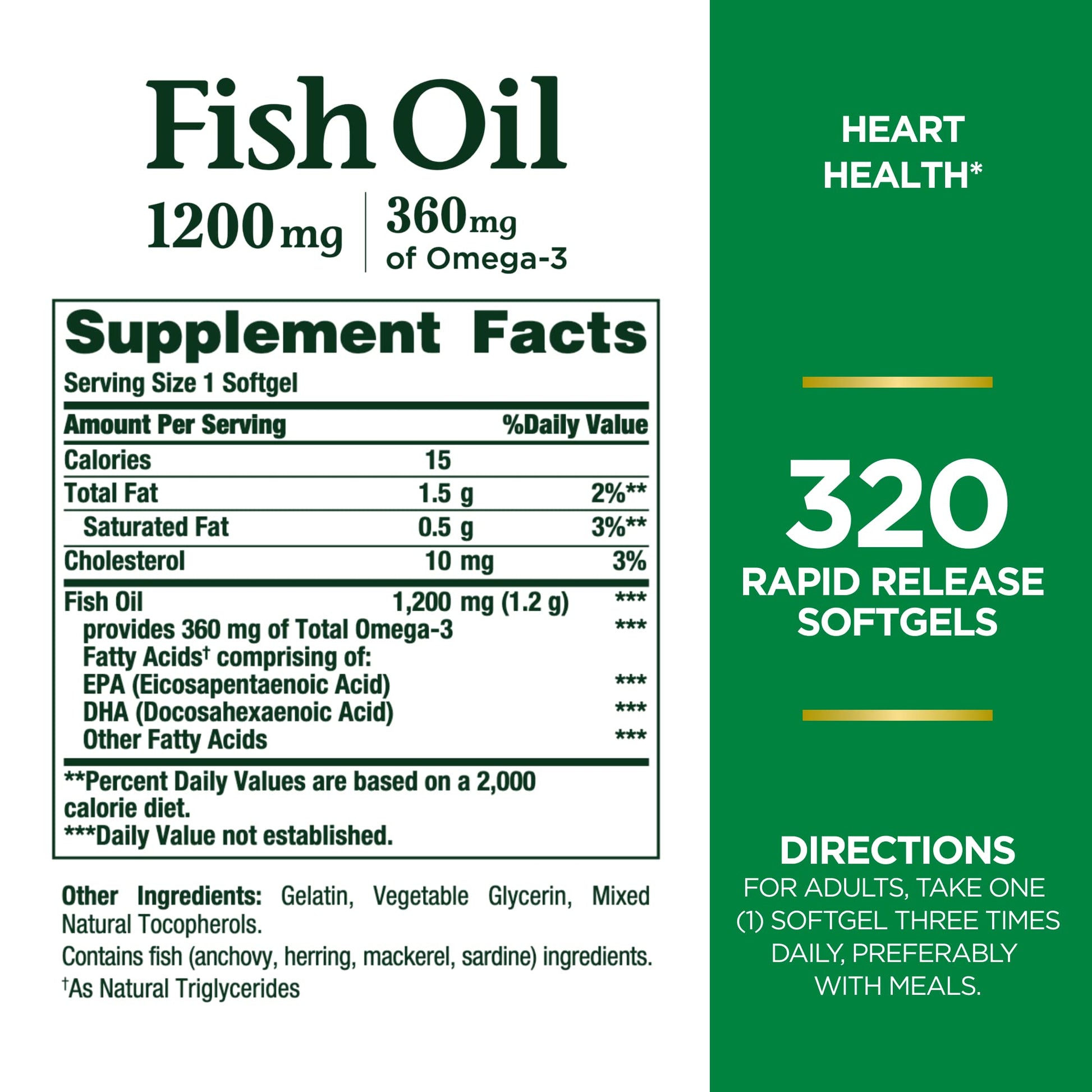 Nature's Bounty Fish Oil, 320 Count - Medaid International
