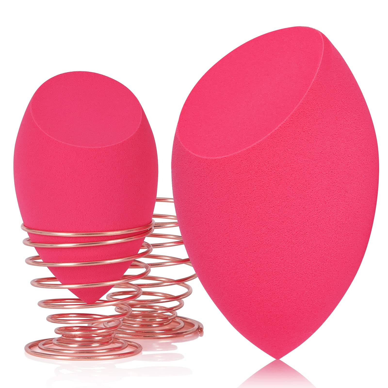 EXTRA LARGE 11CM Make Up Beauty Sponges Blender BIG for Face & BODY (1x Small 1x Large) -With 2 Sponge Holder- FASTER FLAWLESS APPLICATION for Foundation/Fake Tan/Powder/Blending/Setting/ - Medaid International
