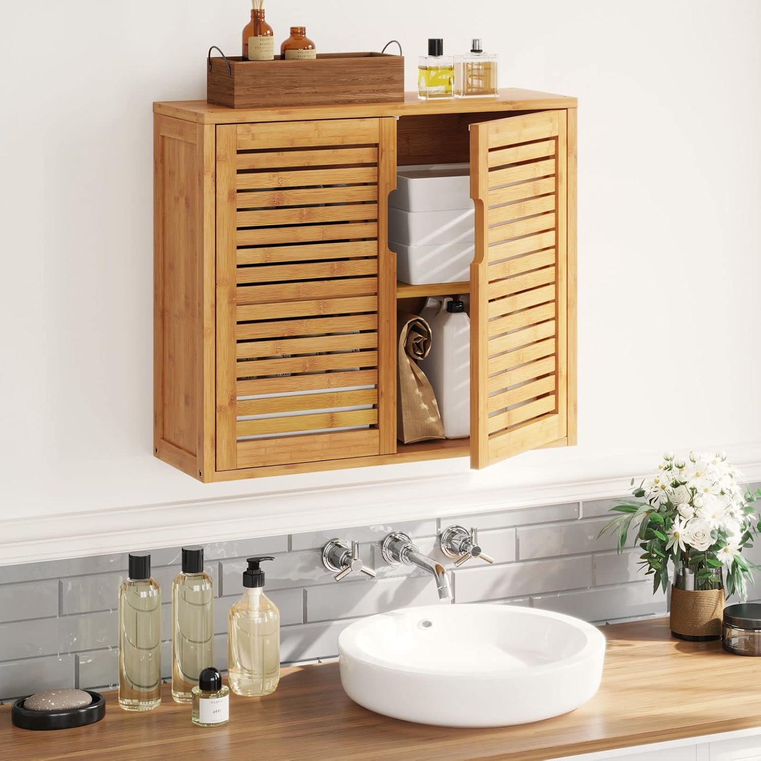 Bamboo Wall Cabinet