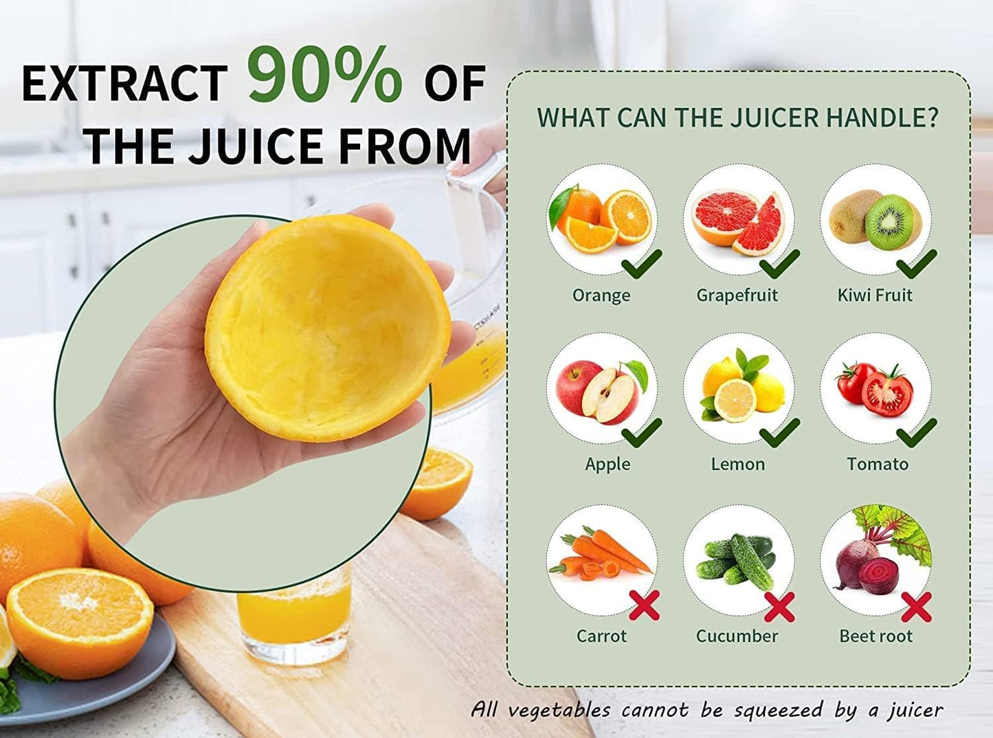 Portable Rechargeable Electric Citrus Juicer Hands
