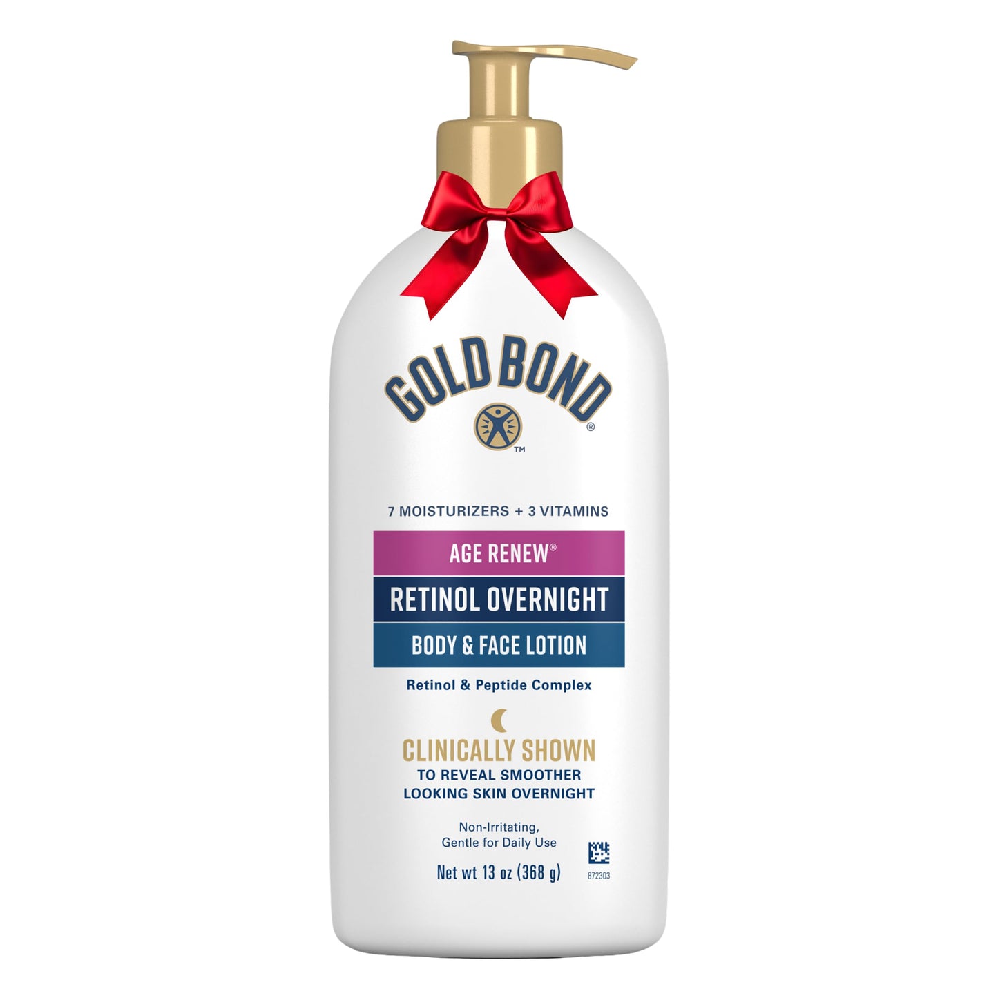 Gold Bond Age Renew Retinol Overnight Body & Face Lotion, With Retinol & Peptide Complex, 13 oz. - Medaid International