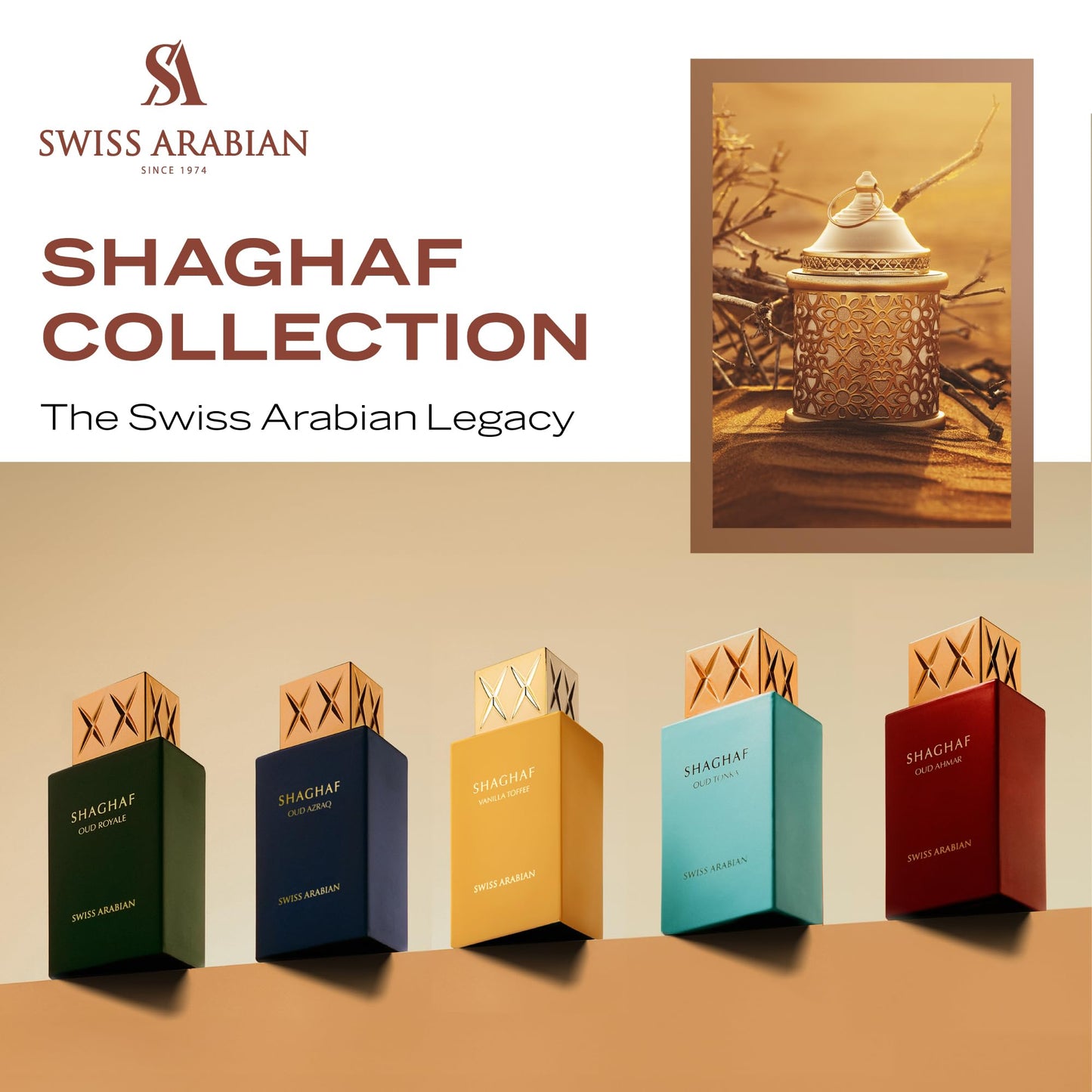 Swiss Arabian Shaghaf Oud - Luxury Products From Dubai - Long Lasting, Addictive Personal EDP Spray Fragrance - Seductive Signature Aroma - 2.5 Oz - Medaid International