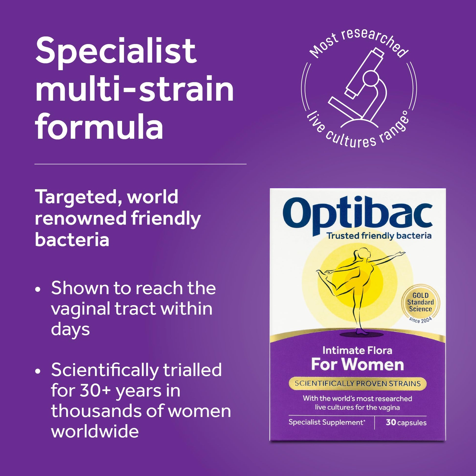 OptiBac for Women | Daily Oral 2.3 Billion Friendly Bacteria Natural Female Supplement for The Intimate Area | Lactobacillus Rhamnosus & Lactobacillus Reuteri | One-Two Week Supply | 14 Capsules - Medaid International