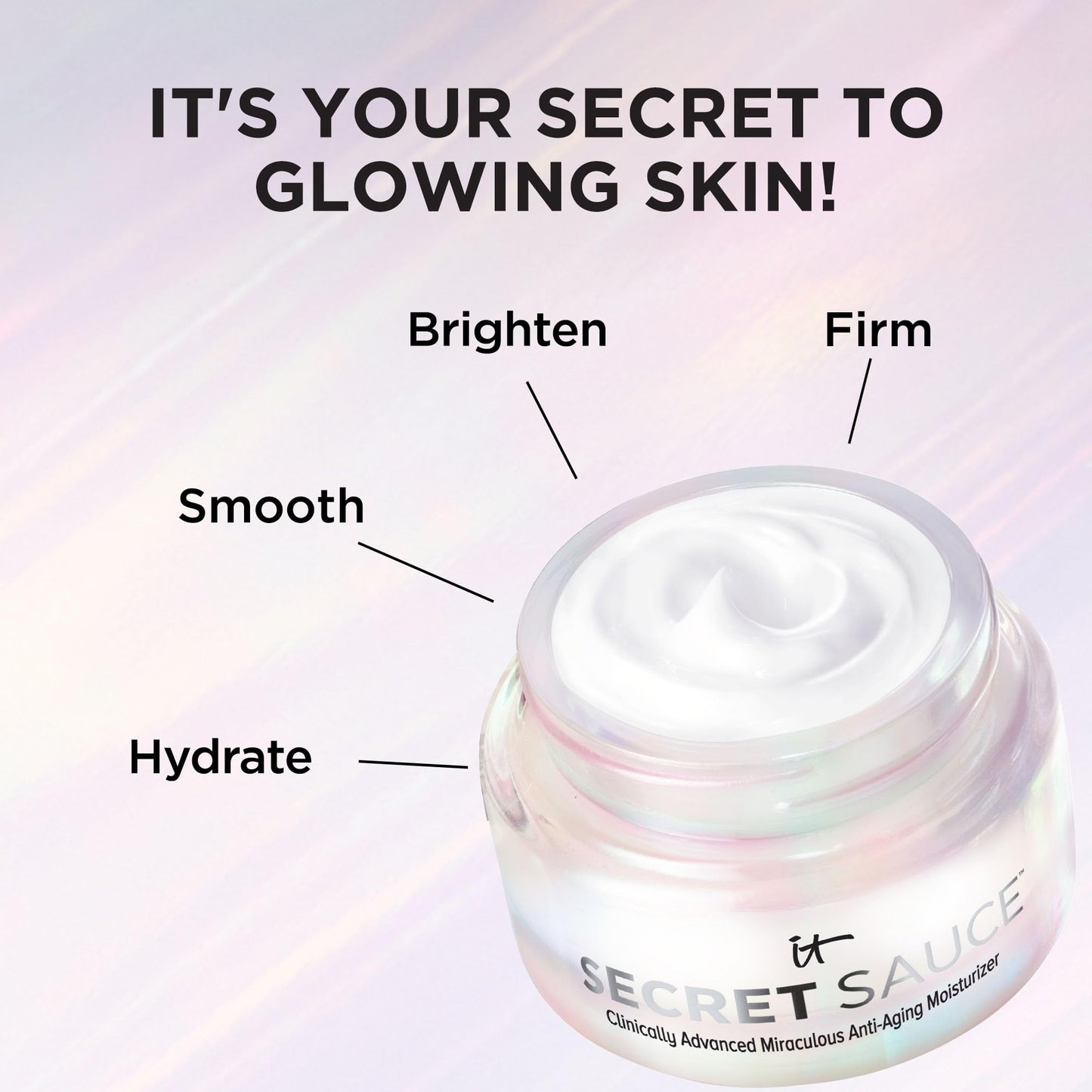 IT Cosmetics Secret Sauce Anti-Aging Face Moisturizer - Hydrating & Plumping Moisturizer Face Cream For Fine Lines, Wrinkles & Dark Spots - Vegan - Day or Night Facial Moisturizer - 2 fl. oz - Medaid International