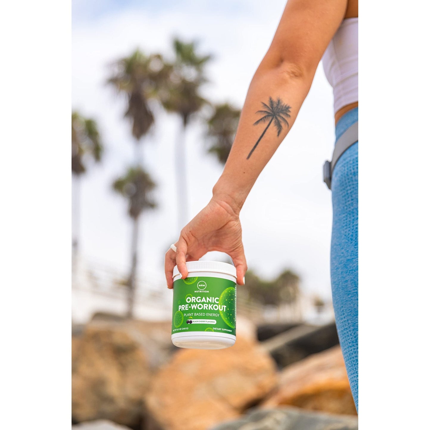 MRM Nutrition Organic Pre-Workout Powder | Black Cherry Flavored | Superfoods + 150mg Natural Caffeine + adaptogens | Clean Energy + Focus| Healthy Blood Flow | Vegan + Non-GMO | 20 Servings - Medaid International