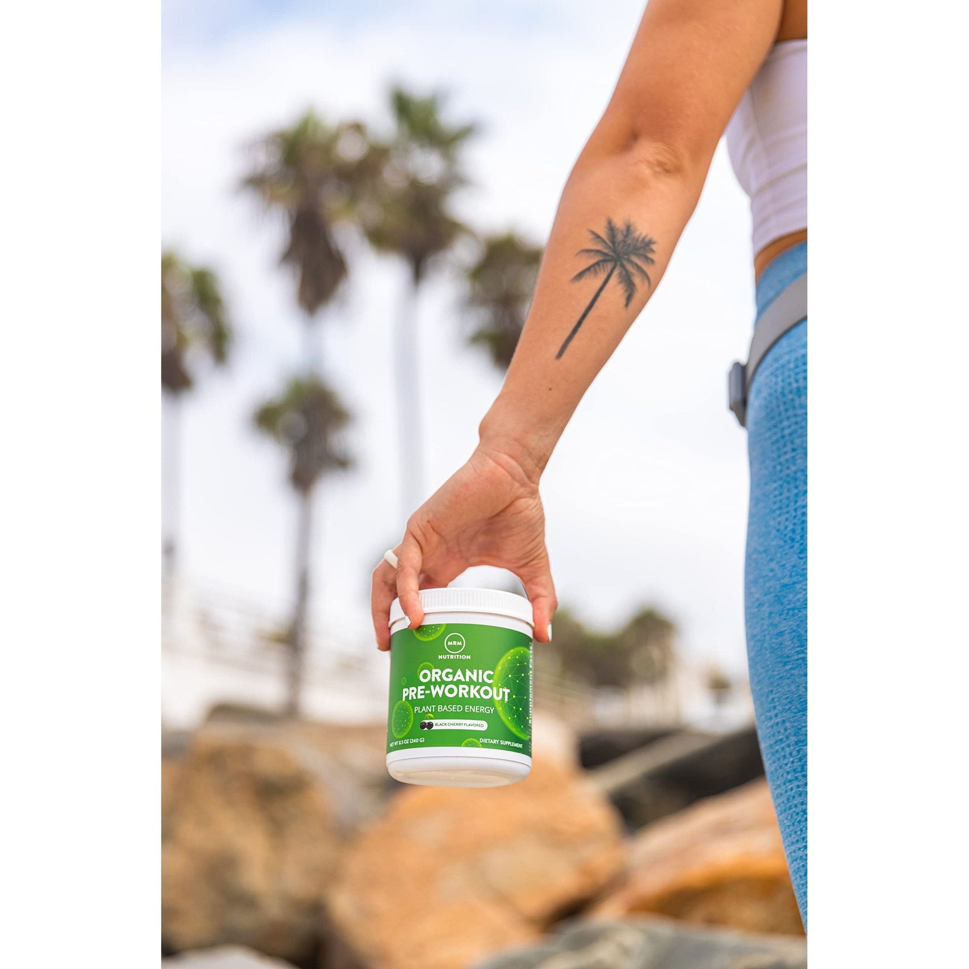 MRM Nutrition Organic Pre-Workout Powder | Black Cherry Flavored | Superfoods + 150mg Natural Caffeine + adaptogens | Clean Energy + Focus| Healthy Blood Flow | Vegan + Non-GMO | 20 Servings - Medaid International