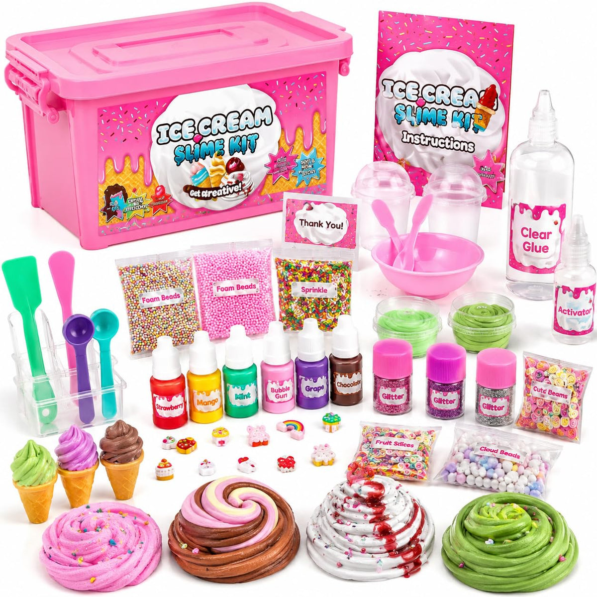 Slime Making Kit for Kids – DIY Butter, Foam & Cloud Slime Kit for Girls & Boys, Toys for Girls, Birthday Gift Boy Girl, Slime for Kids, Educational Creative Toy Age 6+