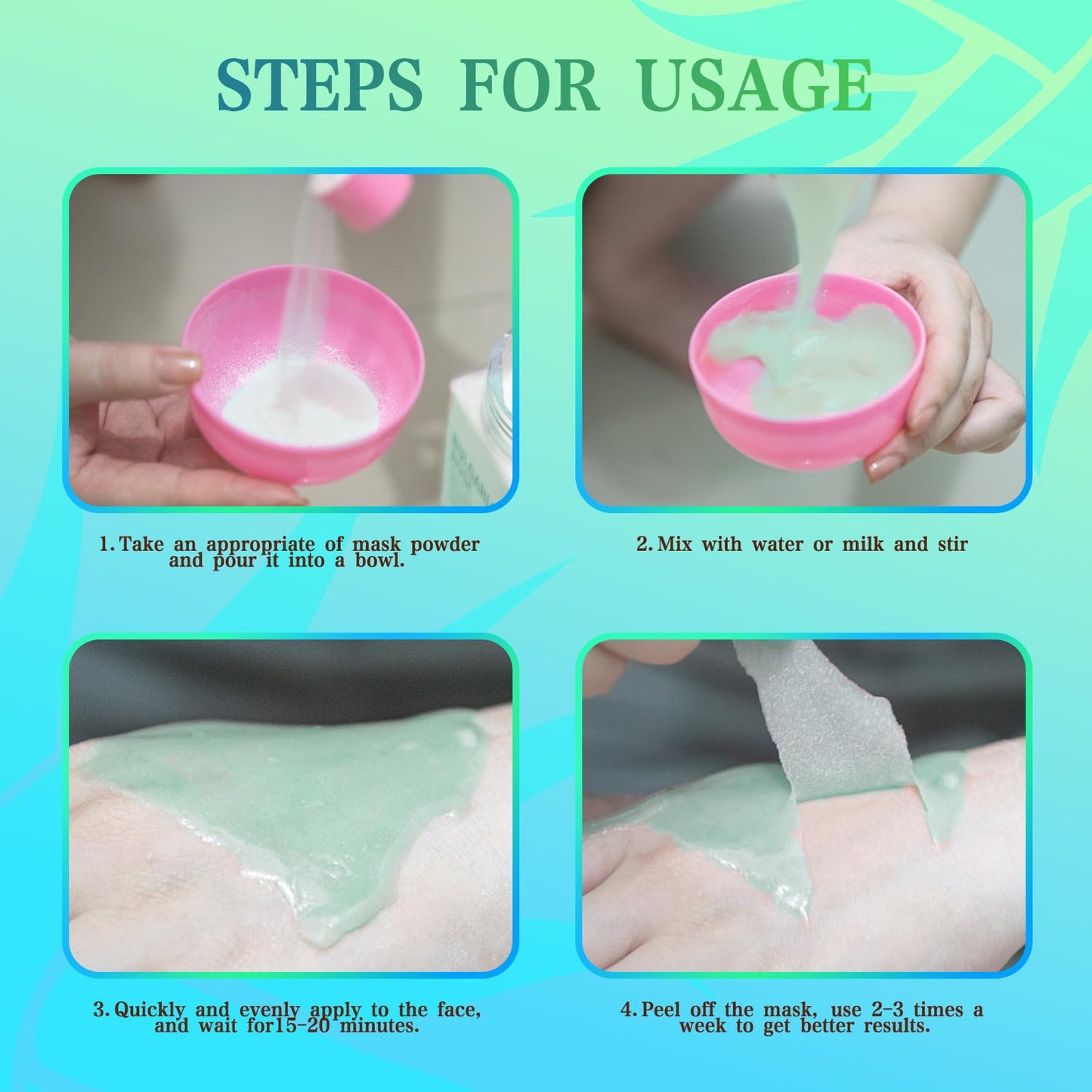 Truvenum Jelly Face Mask,Aloe Vera Moisturizing Jelly Mask Powder for Facials,Professional Peel Off Peel Off Hydro Face Mask Powder for Fight Fine Lines, Face Mask Skin Care, DIY SPA 23 FL OZ - Medaid International