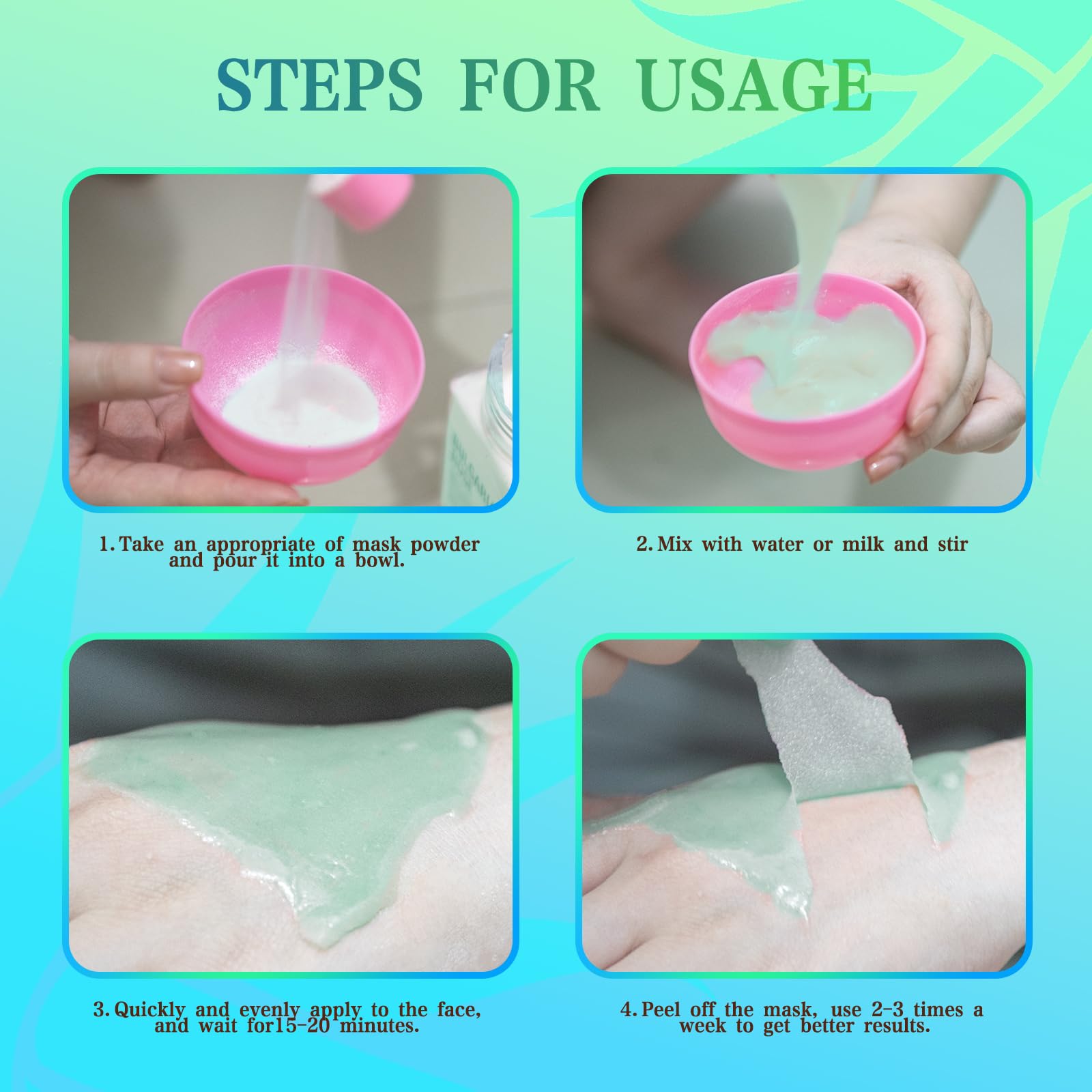 Truvenum Jelly Face Mask,Aloe Vera Moisturizing Jelly Mask Powder for Facials,Professional Peel Off Peel Off Hydro Face Mask Powder for Fight Fine Lines, Face Mask Skin Care, DIY SPA 23 FL OZ - Medaid International