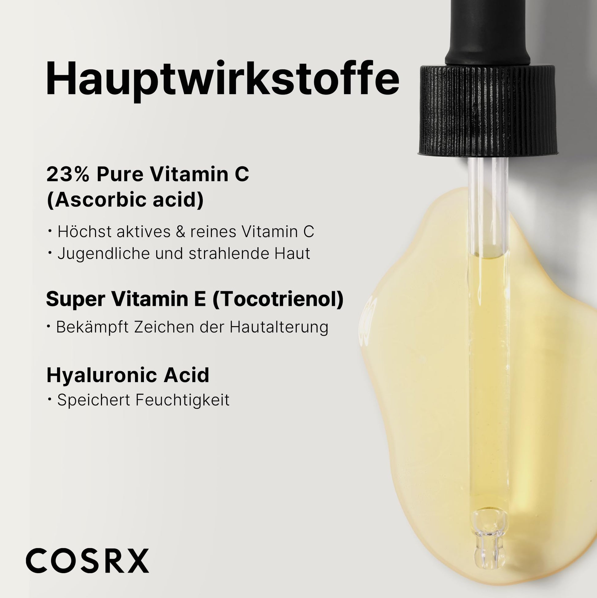 COSRX Pure Vitamin C 23% Serum with Vitamin E & Hyaluronic Acid, Hydrating Facial Serum for Fine Lines, Uneven Skin Tone & Dull Skin, 0.7oz/20g, Korean Skin Care - Medaid International